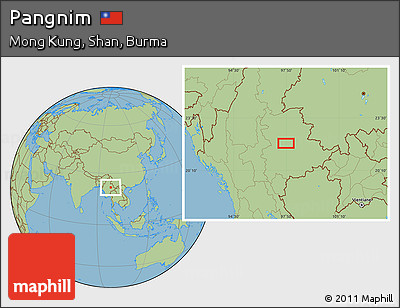 Savanna Style Location Map of Pangnim