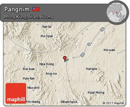 Shaded Relief Map of Pangnim
