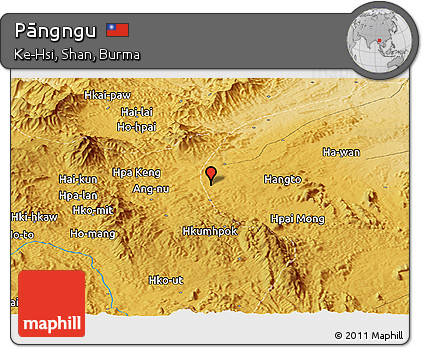 Physical Panoramic Map of Pāngngu