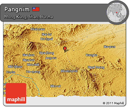 Physical Panoramic Map of Pangnim