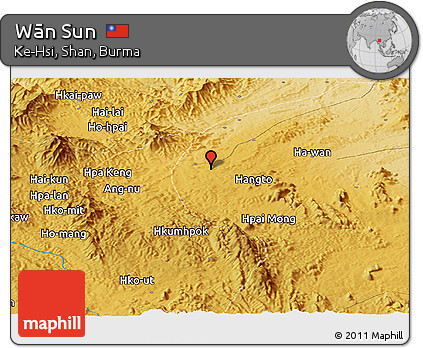 Physical Panoramic Map of Wān Sun
