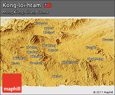 Physical Panoramic Map of Kong-loi-htam