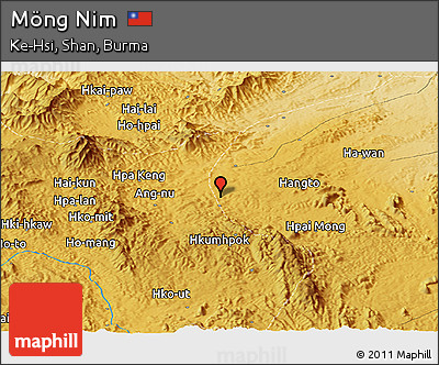 Physical Panoramic Map of Möng Nim