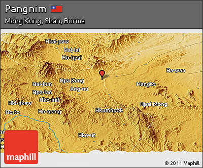 Physical Panoramic Map of Pangnim