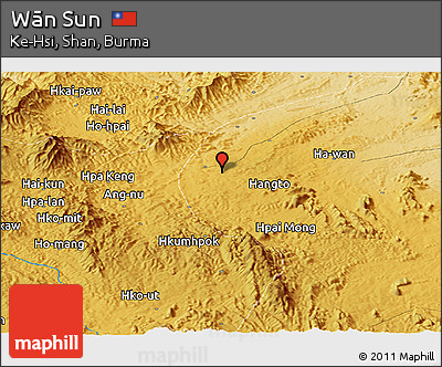 Physical Panoramic Map of Wān Sun