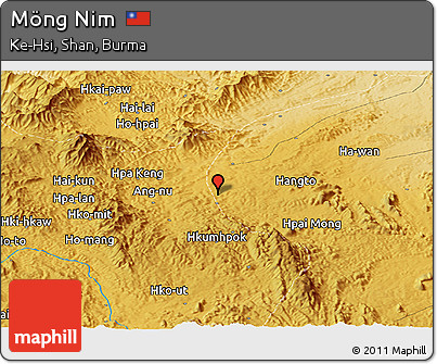 Physical Panoramic Map of Möng Nim