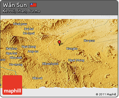 Physical Panoramic Map of Wān Sun