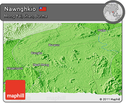 Political Panoramic Map of Nawnghkio