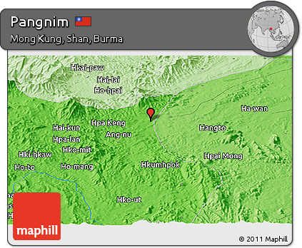 Political Panoramic Map of Pangnim