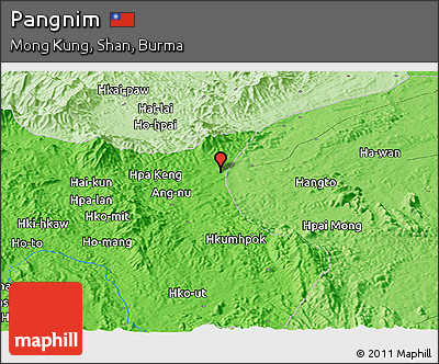 Political Panoramic Map of Pangnim
