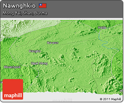 Political Panoramic Map of Nawnghkio