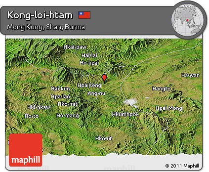 Satellite Panoramic Map of Kong-loi-htam