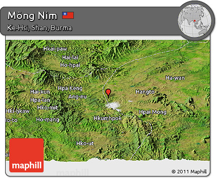 Satellite Panoramic Map of Möng Nim