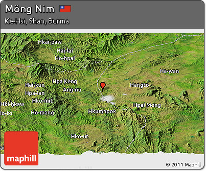 Satellite Panoramic Map of Möng Nim