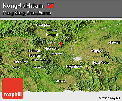 Satellite Panoramic Map of Kong-loi-htam