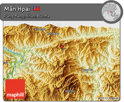 Physical 3D Map of Mān Hpai