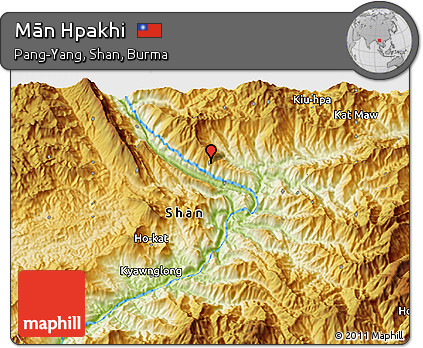 Physical 3D Map of Mān Hpakhi