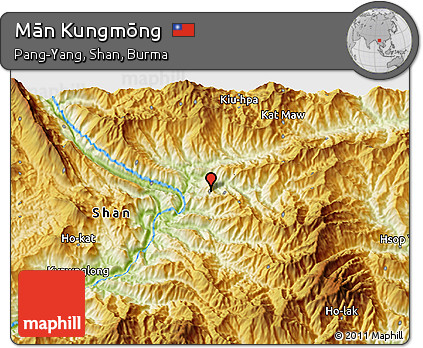 Physical 3D Map of Mān Kungmōng