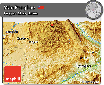 Physical 3D Map of Mān Panghpe