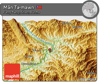 Physical 3D Map of Mān Ta-mawn