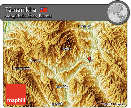 Physical 3D Map of Tā-namkha