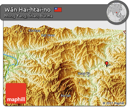 Physical 3D Map of Wān Hai-htai-no