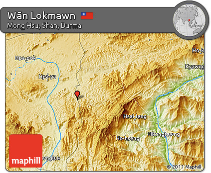 Physical 3D Map of Wān Lokmawn