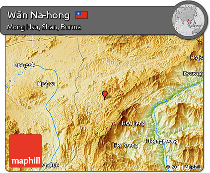 Physical 3D Map of Wān Na-hong