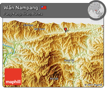 Physical 3D Map of Wān Nampang