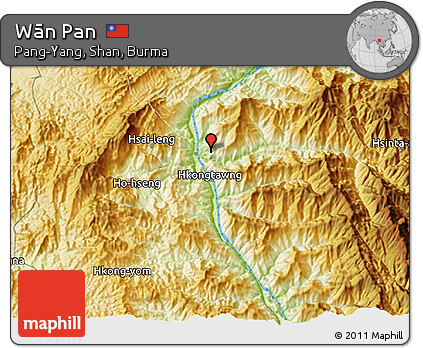 Physical 3D Map of Wān Pan