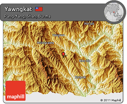 Physical 3D Map of Yawngkat