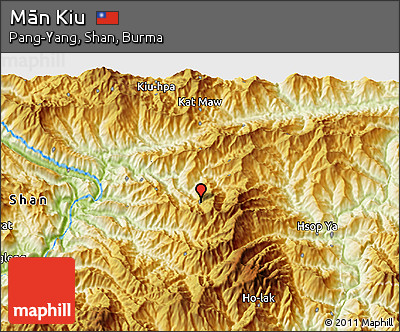 Physical 3D Map of Mān Kiu