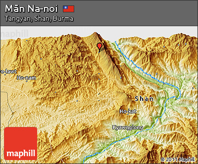 Physical 3D Map of Mān Na-noi