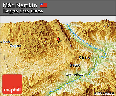 Physical 3D Map of Mān Namkin