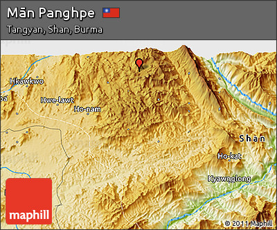 Physical 3D Map of Mān Panghpe