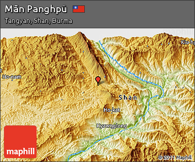Physical 3D Map of Mān Panghpü