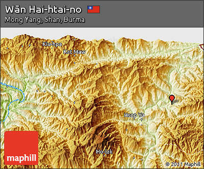 Physical 3D Map of Wān Hai-htai-no