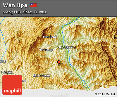 Physical 3D Map of Wān Hpa