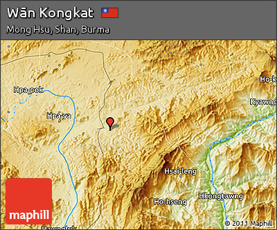 Physical 3D Map of Wān Kongkat