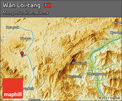 Physical 3D Map of Wān Loi-tang