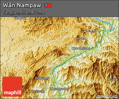 Physical 3D Map of Wān Nampaw