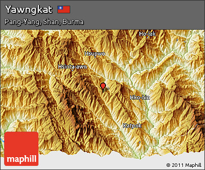Physical 3D Map of Yawngkat