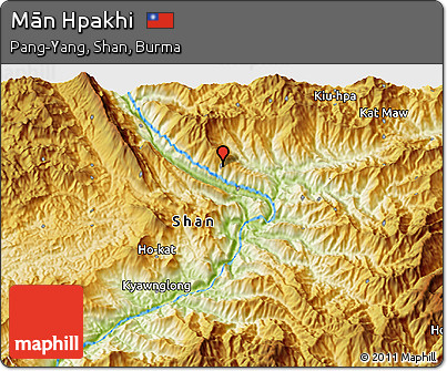 Physical 3D Map of Mān Hpakhi