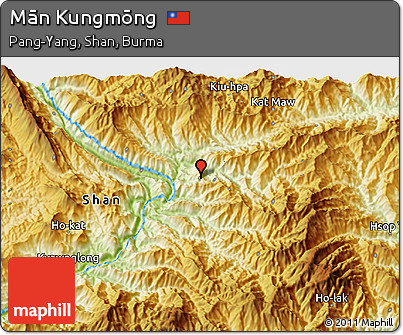 Physical 3D Map of Mān Kungmōng