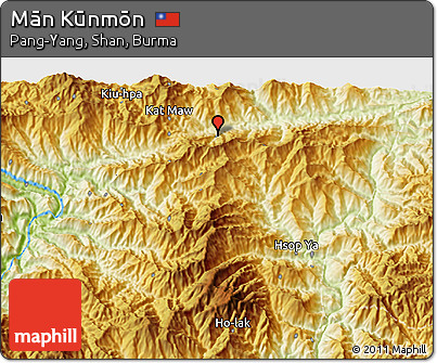 Physical 3D Map of Mān Kūnmōn