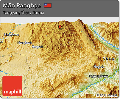 Physical 3D Map of Mān Panghpe