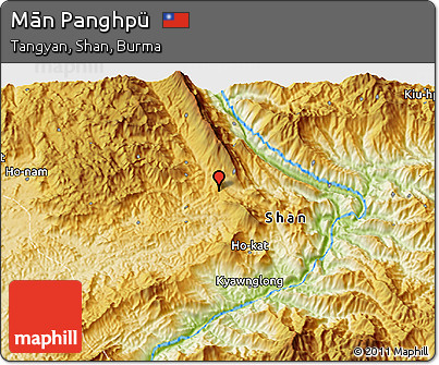 Physical 3D Map of Mān Panghpü