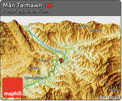 Physical 3D Map of Mān Ta-mawn