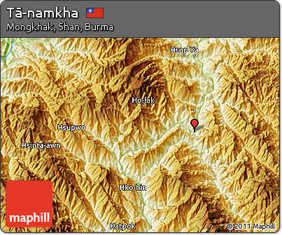 Physical 3D Map of Tā-namkha