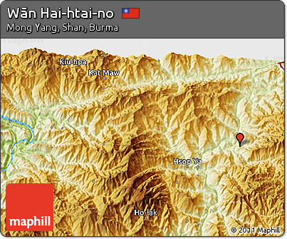 Physical 3D Map of Wān Hai-htai-no